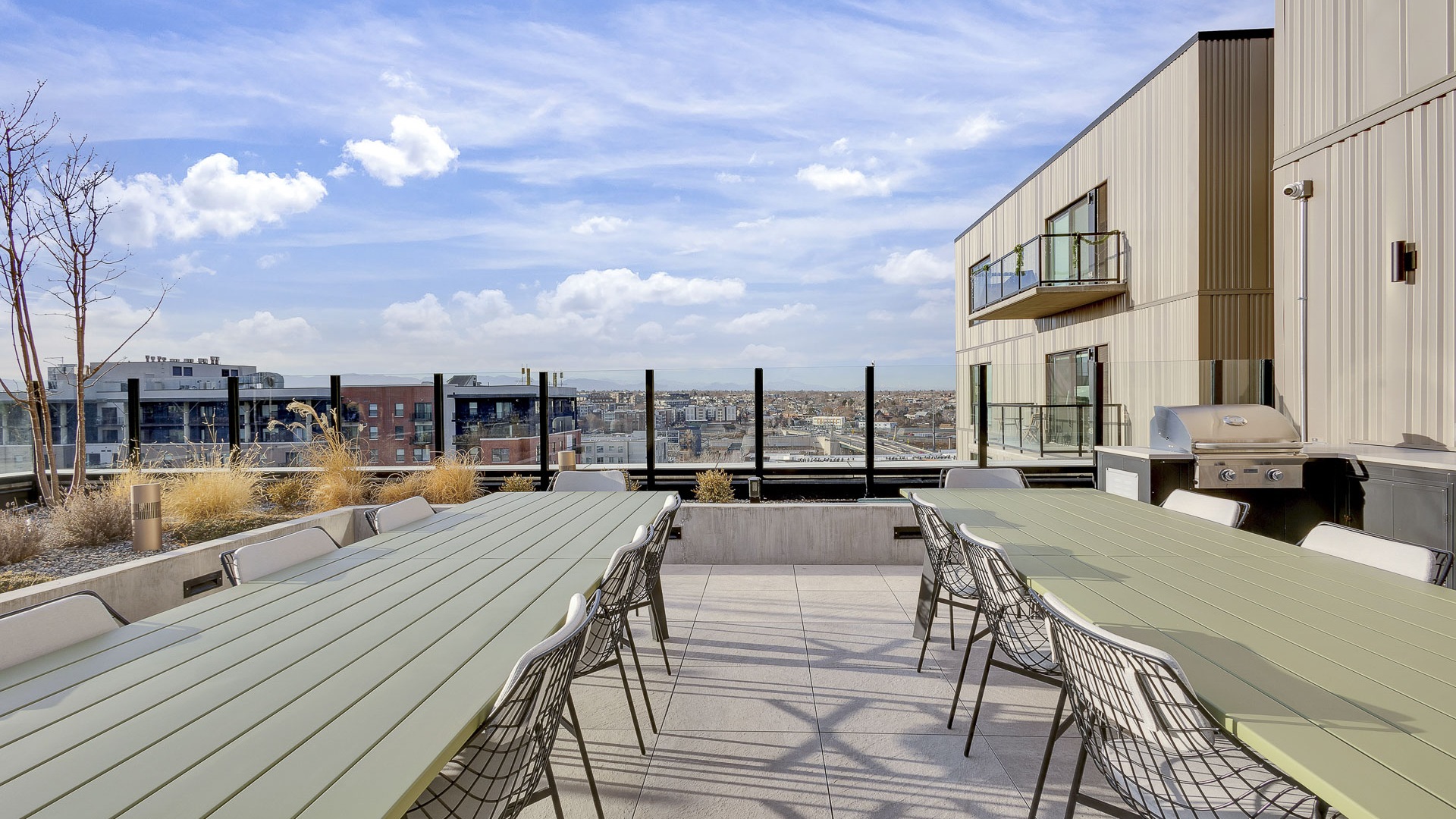 outdoor seating on the deck with grill