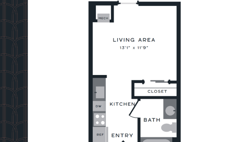 S1B - 323 Sq. Ft. - Studio