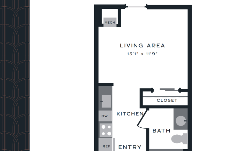 S1D 286-333 Sq. Ft. Studio - 0X1