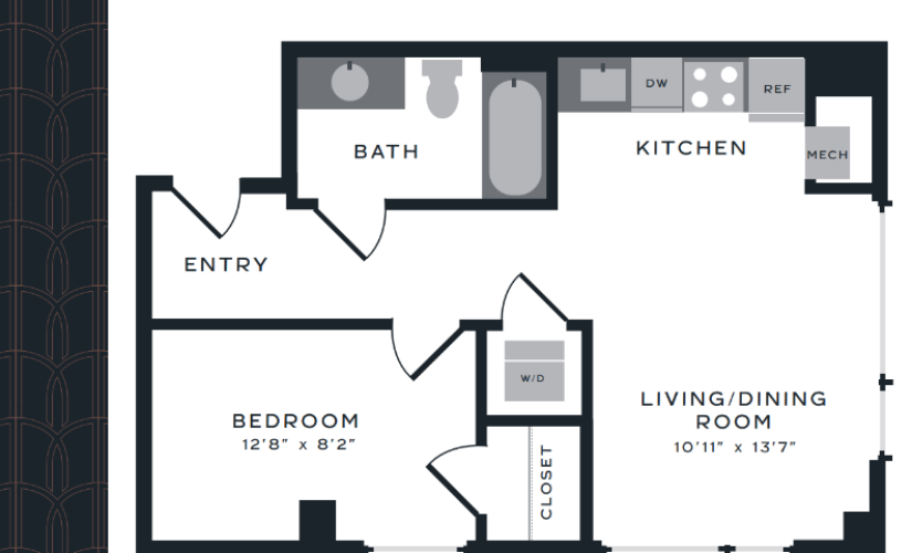 A3 - 543 Sq. Ft. - 1x1