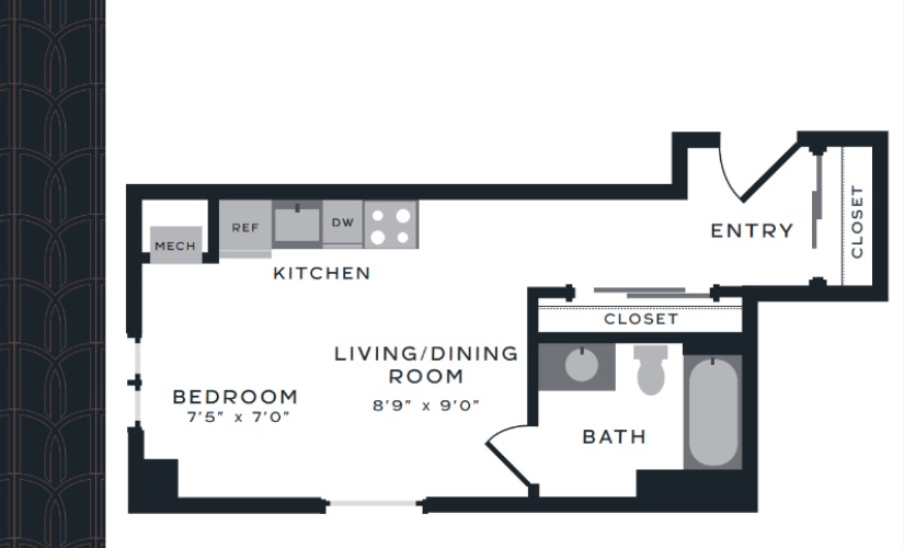 S7 - 396 Sq. Ft. - Studio 0x1